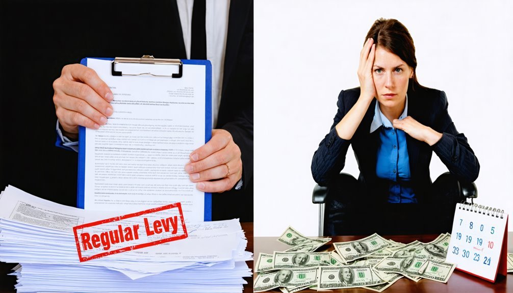 A Regular IRS Tax Levy Vs a Continuing IRS Tax Levy 2 comparison of levy types